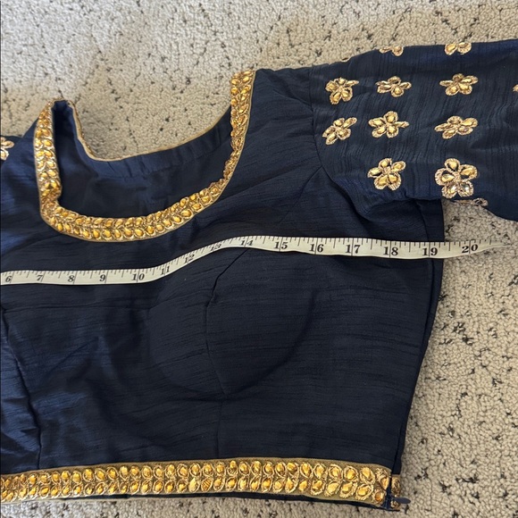 Chaniya choli..blue and pink lehenga with orange duputta..Indian clothing.. - Picture 9 of 9